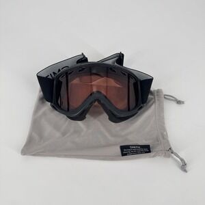 Smith Ski Snowboard Goggles Black Frame Tinted Lens Adult w Original Pouch
